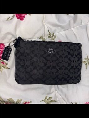 Coach Black Signature Jacquard Wallet